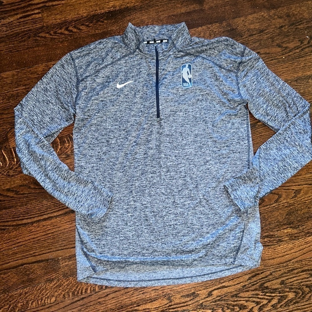 NBA Nike Navy Dri FIT 3/4 Zip Sweatshirt - Picture 1 of 9